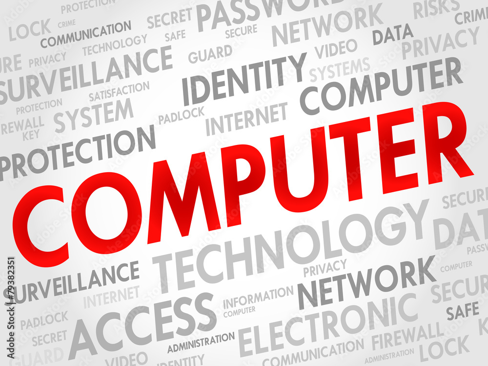 COMPUTER word cloud, business concept COMPUTER word cloud, business concept