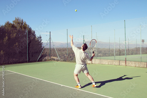 young man play tennis © rdrgraphe