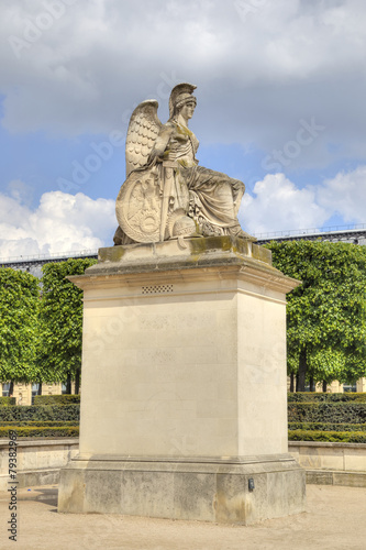 In the Tuileries Gardens. Ancient sculpture