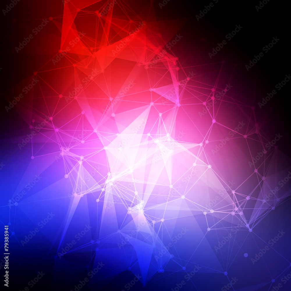 Abstract Low poly, Molecule And Communication Background