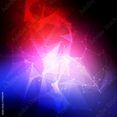 Abstract Low poly, Molecule And Communication Background
