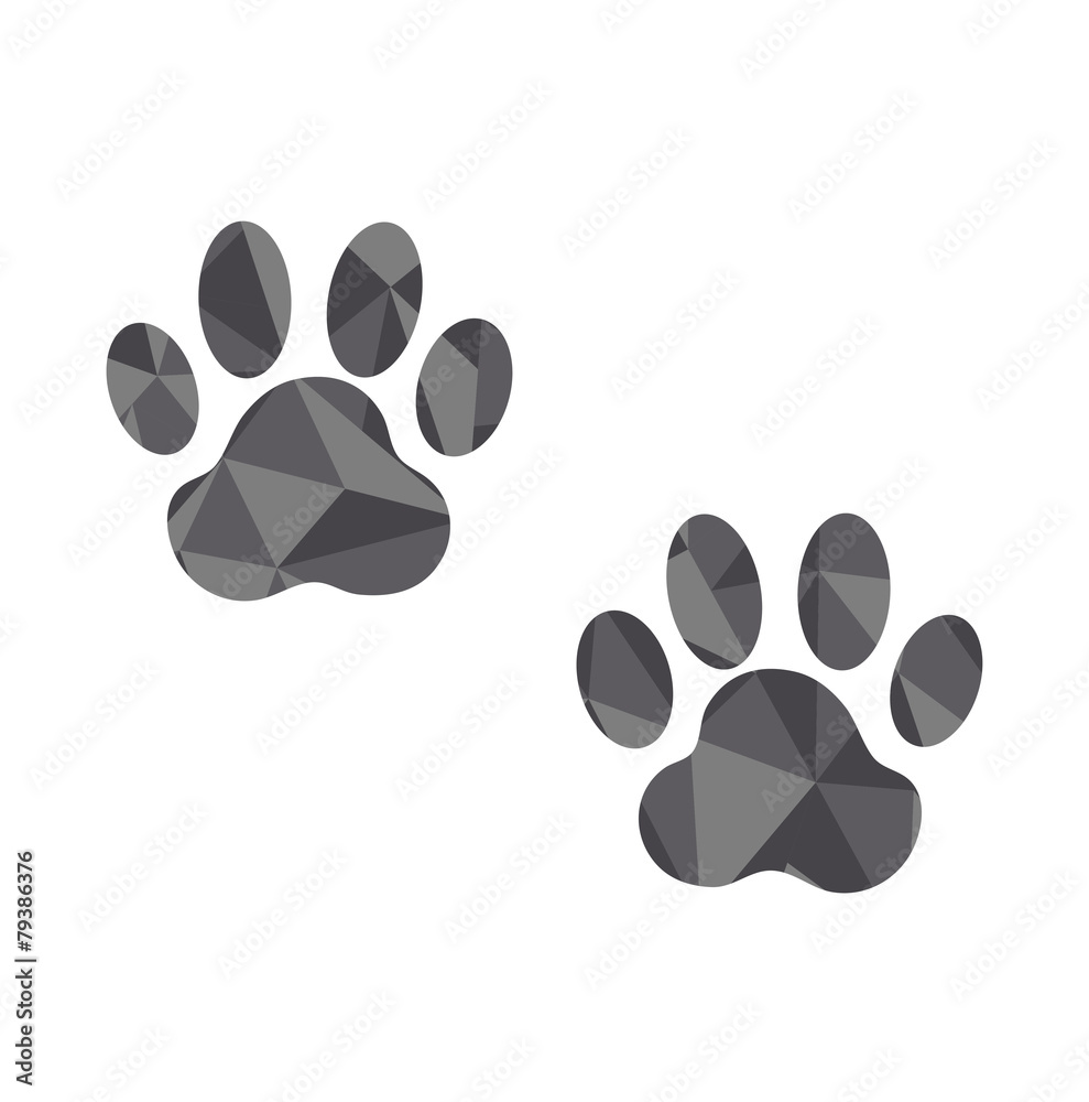 geometric dog paw