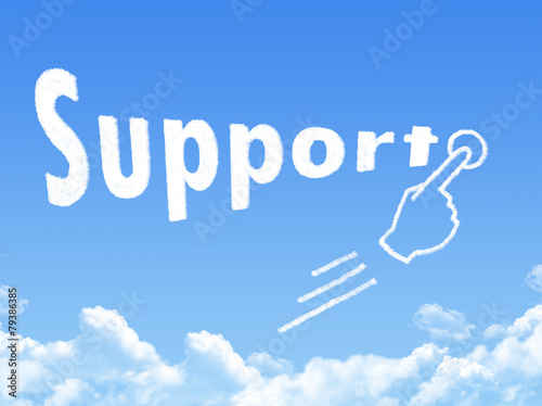 Support message cloud shape