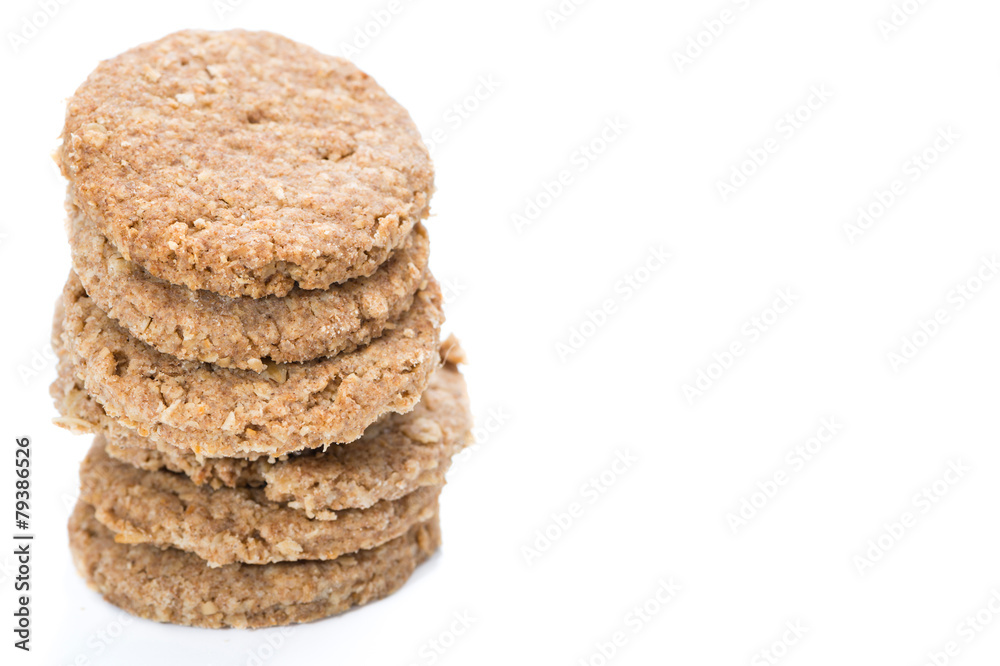 Oat Cookies isolated on white Oat Cookies isolated on white