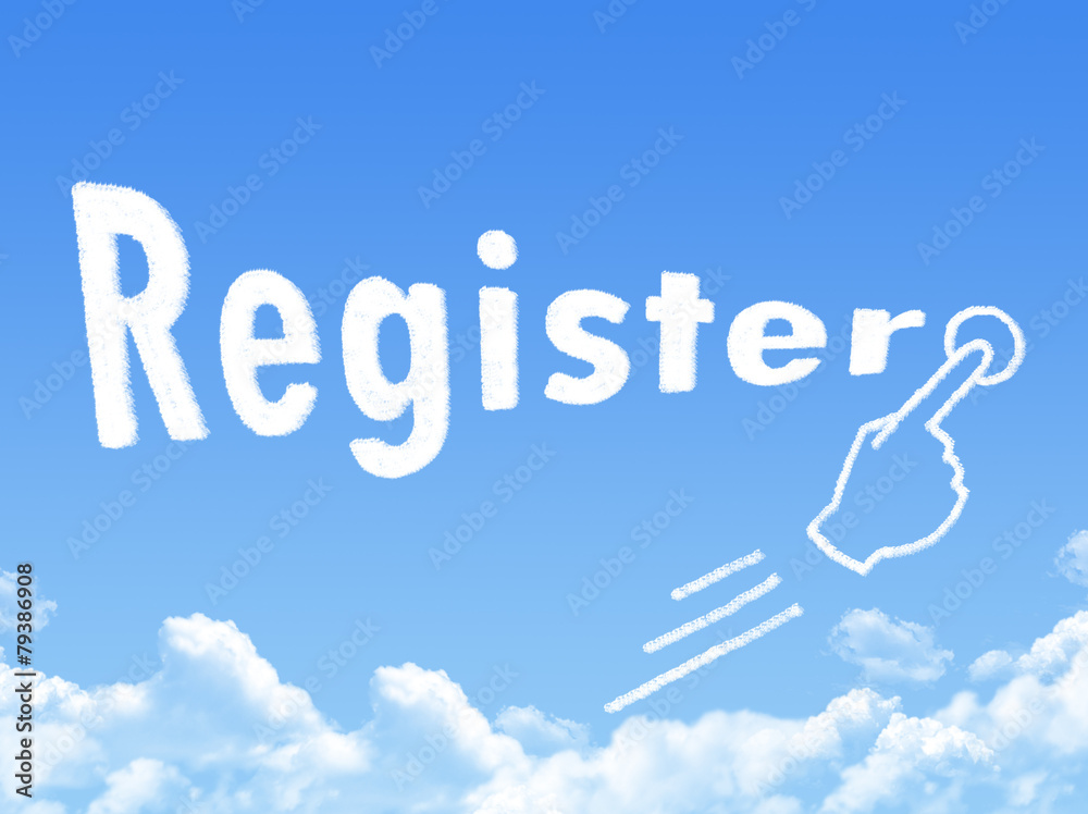 Register message cloud shape Register message cloud shape