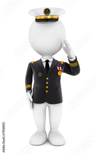 фотографія 3d white people lieutenant