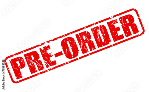Pre-order red stamp text
