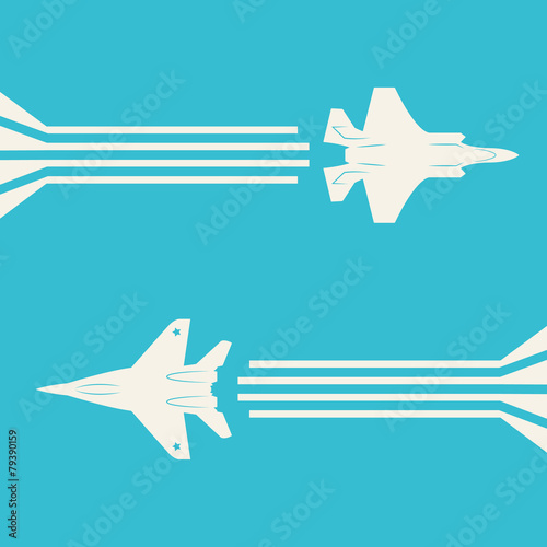 Jet fighter aircrafts