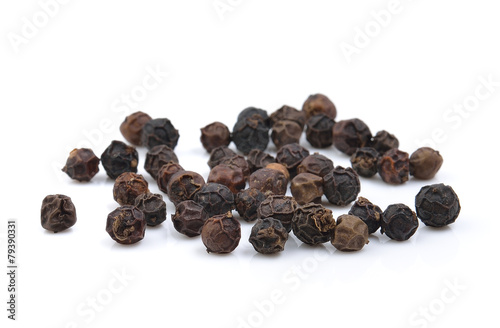 black pepper seed on white background