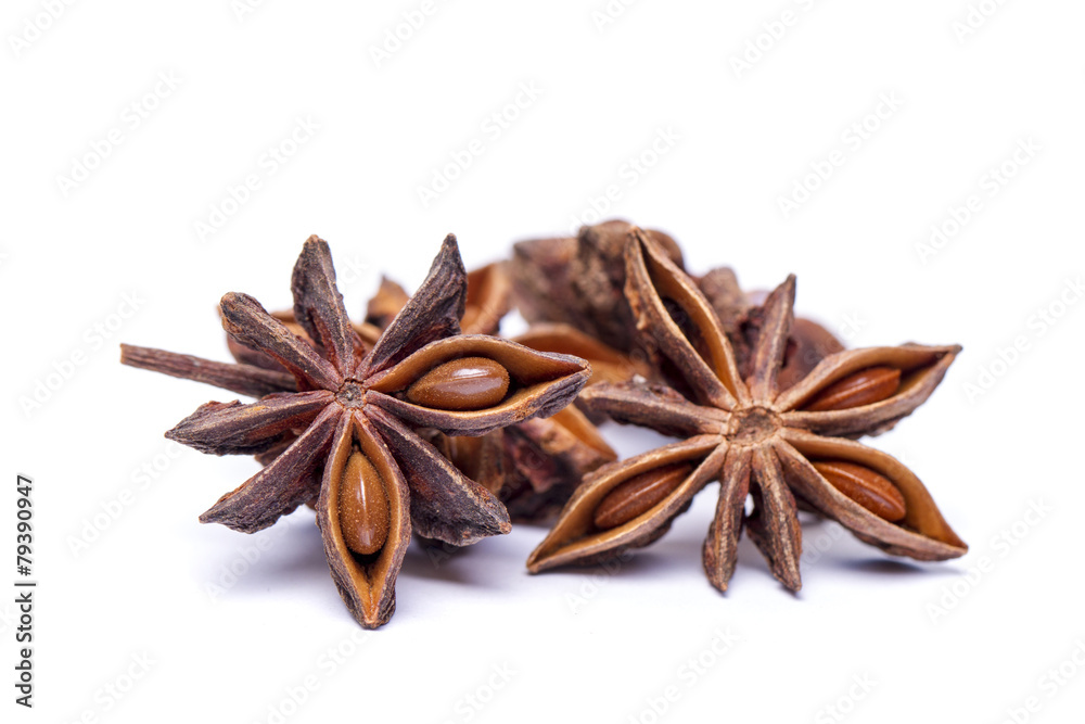 Pile of aromatic star anise. Pile of aromatic star anise.