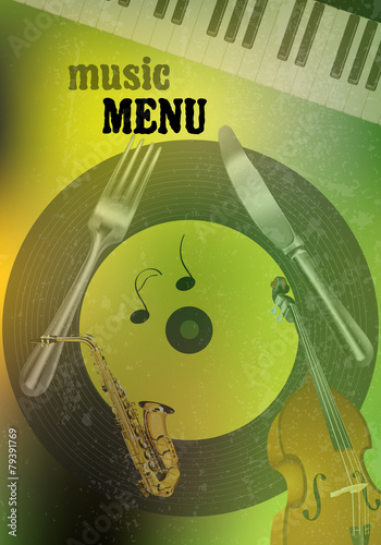 Photography green music menu