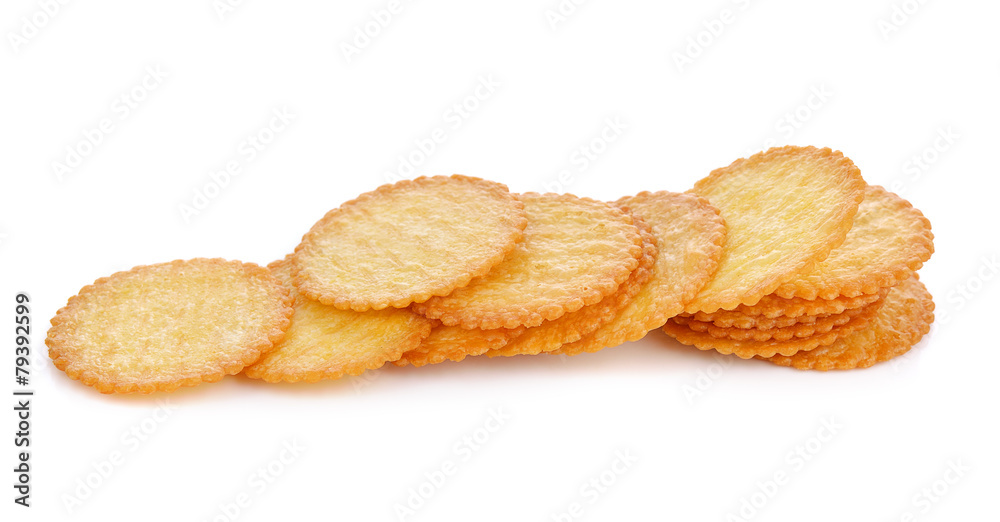 Cracker on white background Cracker on white background