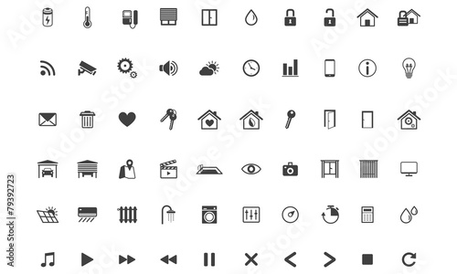 Home Automation ,Smart Home, Icon set, Vector
