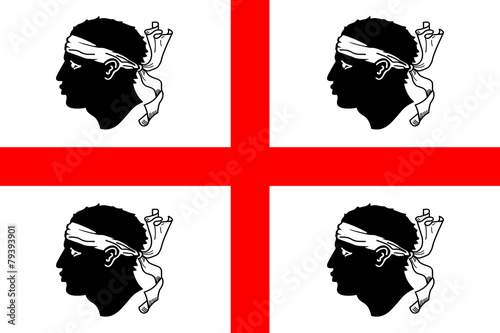 Vector Flag of Sardinia photo