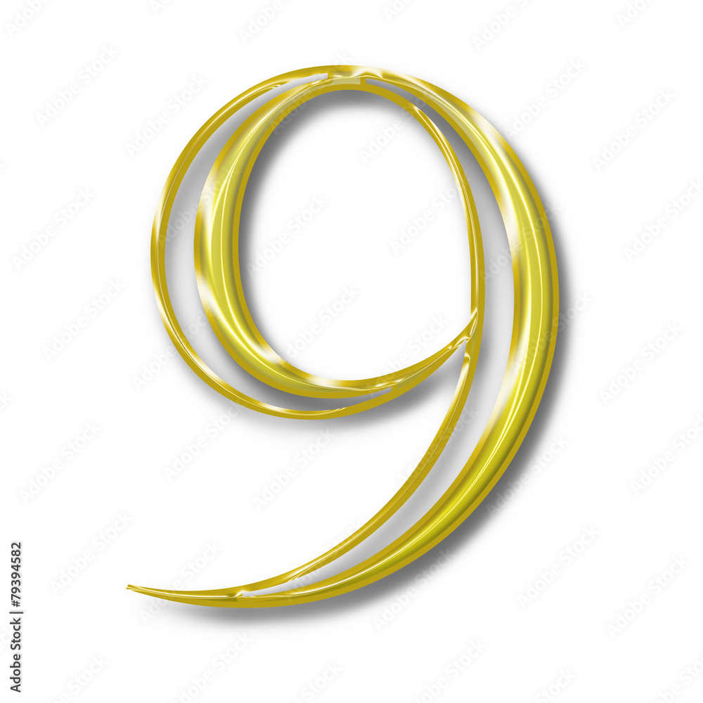Figure nine gold color Figure nine gold color