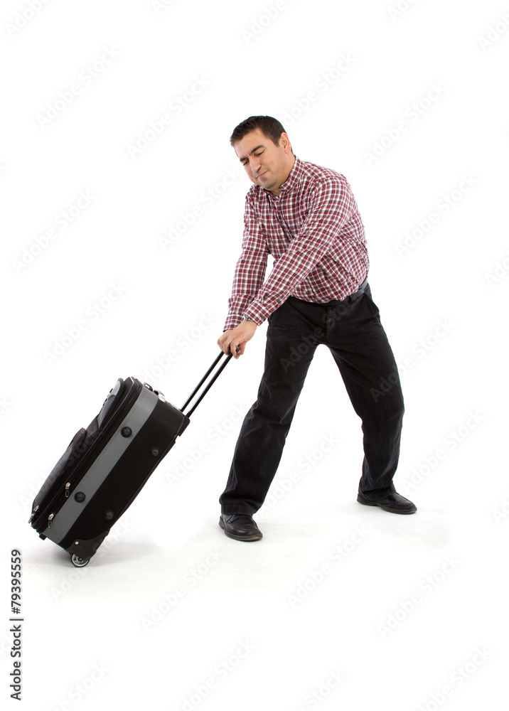 Man with suitcase Man with suitcase