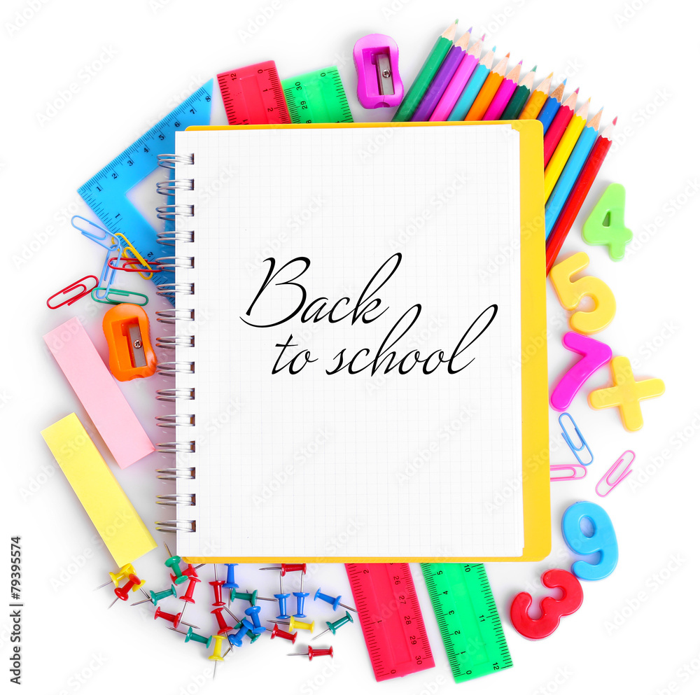 School supplies isolated on white School supplies isolated on white