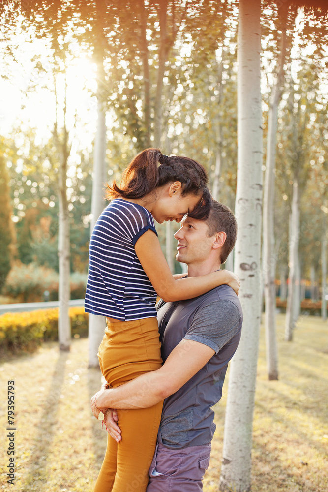 happy mixed race couple