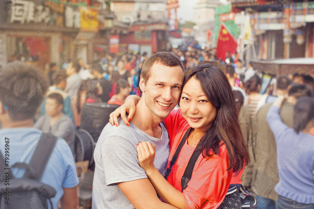 mixed race couple in beijing