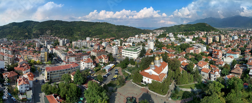 Dupnitsa town cernter, Bulgaria panoramic view