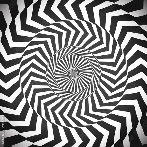 Angular spiral background. whirlpool, hypnotism, rays, rotation,