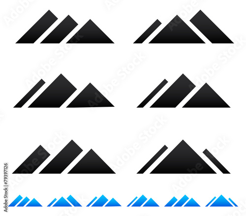 Peak, mountain pictogramms
