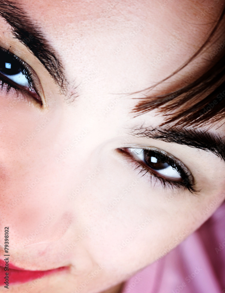 Fototapeta premium Beautiful young woman face.