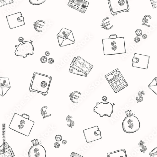 Vector Seamless Pattern of Finance