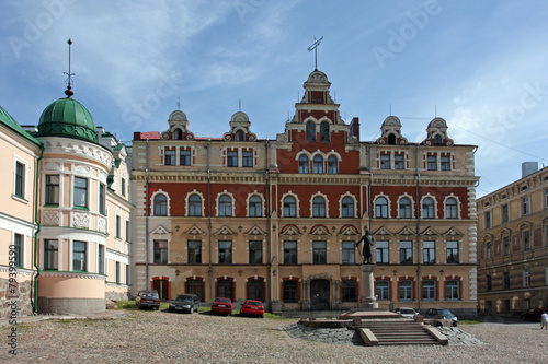 General view of the city of Vyborg, Russia