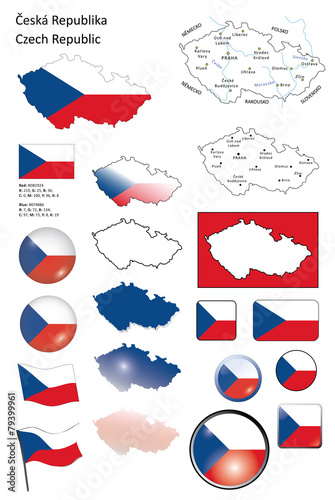 Czech Republic vector set