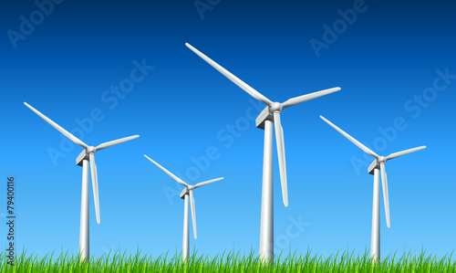 Wind turbines background