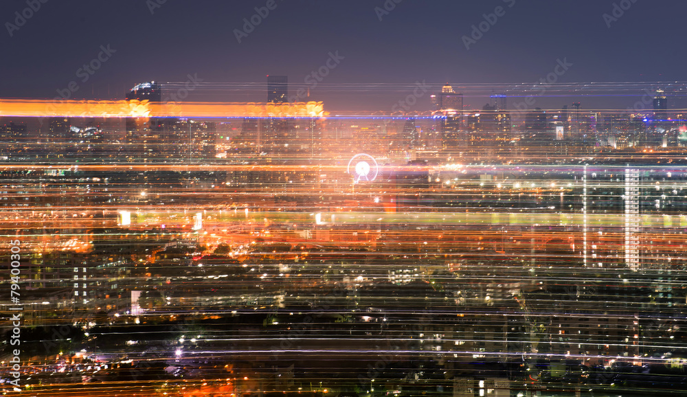 lighting effect city