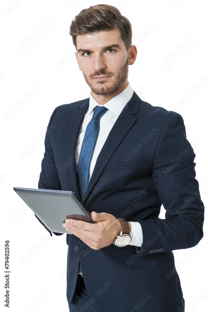 Businessman using a tablet computer Businessman using a tablet computer