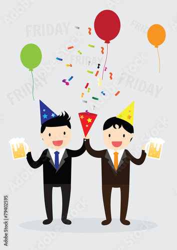 Businessman party Concept