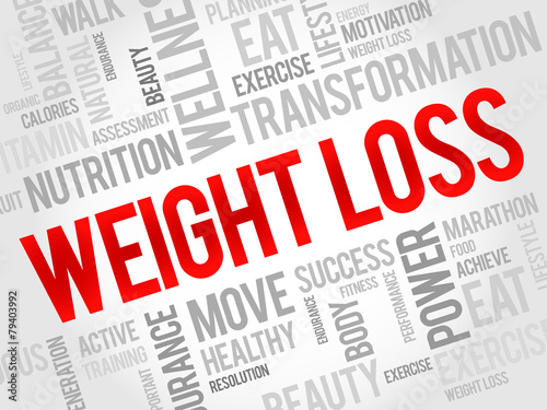 WEIGHT LOSS word cloud, fitness, sport, health concept