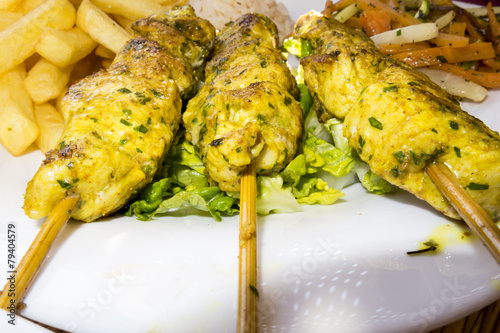 Moroccan Chicken Kebabs photo