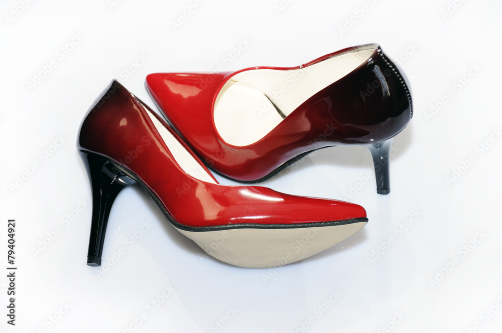 Buty szpilki - czerwono czarne (1) Stock Photo | Adobe Stock