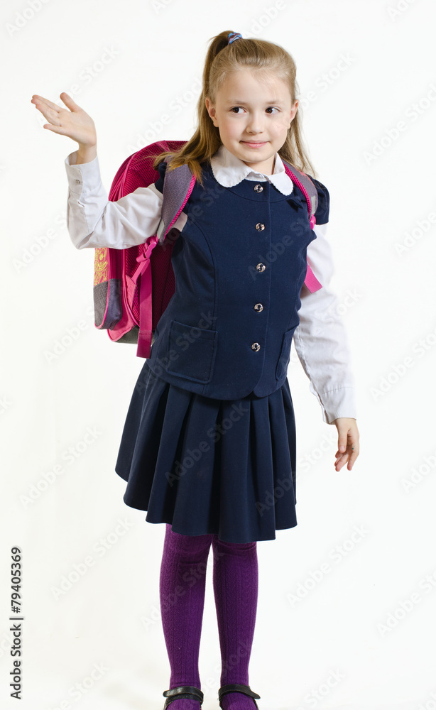 the girl in a school uniform the girl in a school uniform
