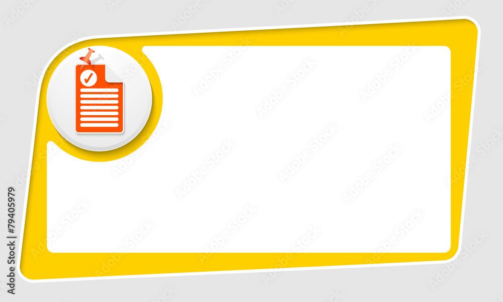 vector abstract yellow box and pushpin and check box vector abstract yellow box and pushpin and check box