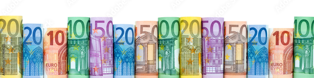 Wunschmotiv: Euro Geldscheine als Hintergrund #79406322