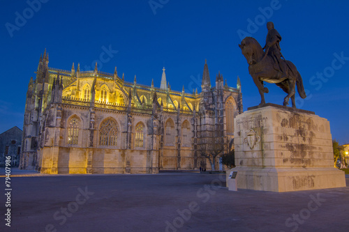View of the famous landmark  Monastery of Batalha  Portugal.