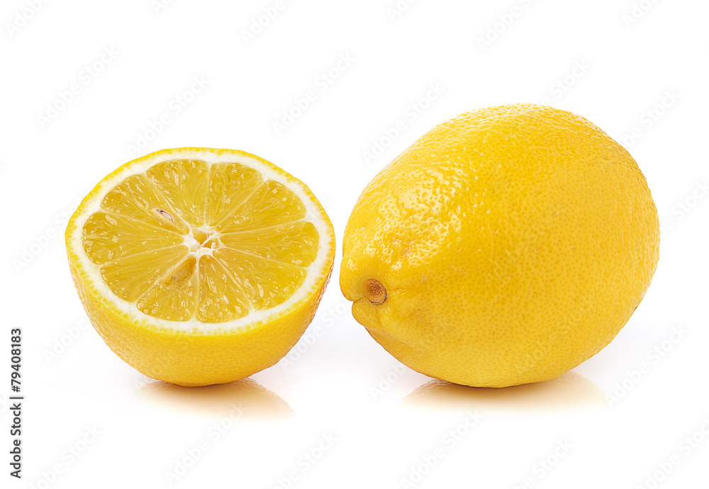 Fresh lemon on white background Fresh lemon on white background