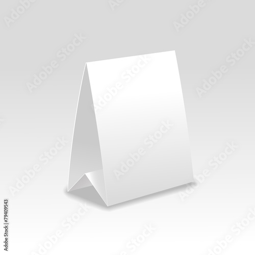 Blank paper table cards vector.
