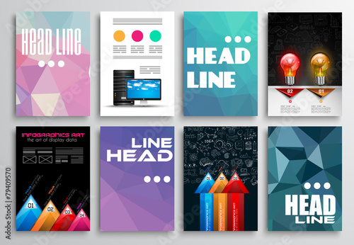 Set of Flyer Design, Infographics Brochure Designs