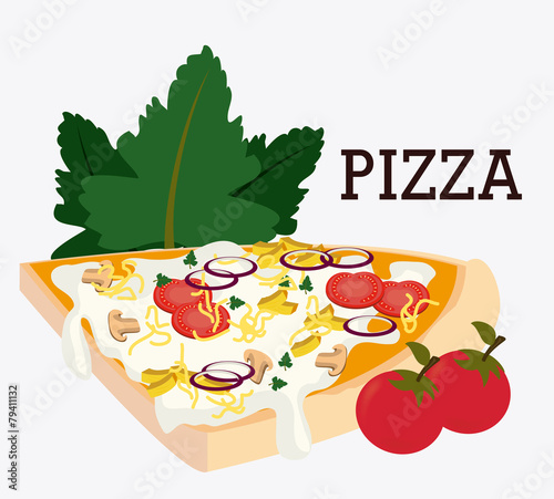 Pizza design, vector illustration.