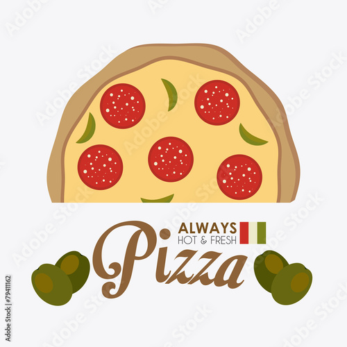 Pizza design, vector illustration.