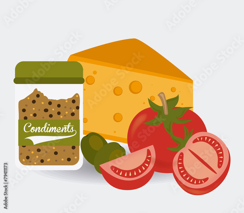 Pizza design, vector illustration.