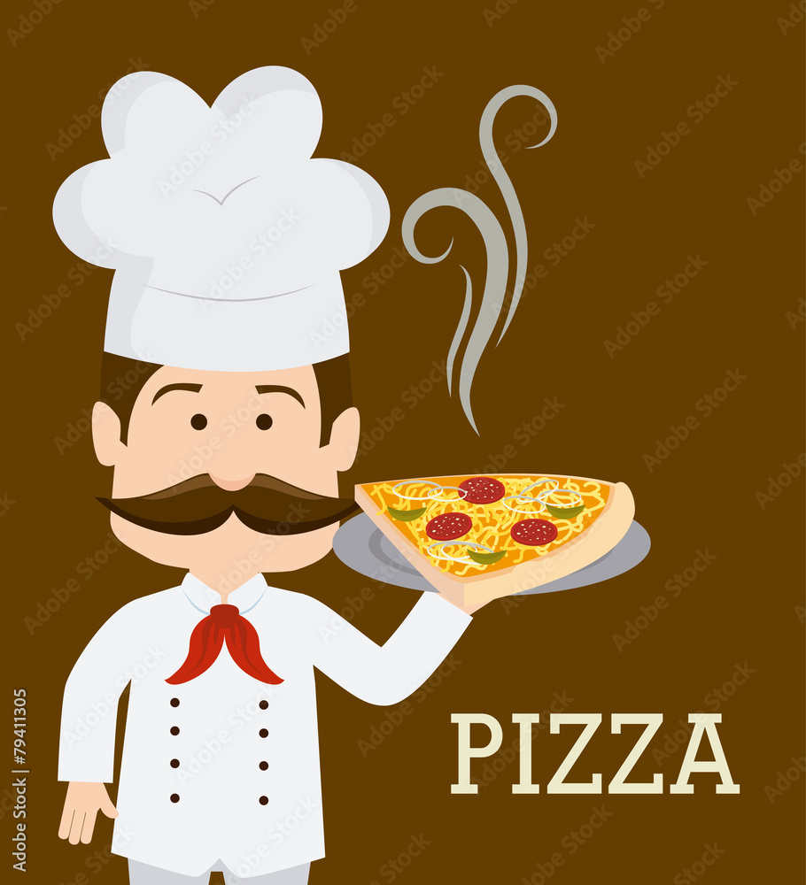 Pizza design, vector illustration. Pizza design, vector illustration.