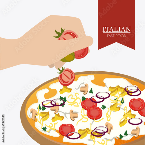 Pizza design  vector illustration.