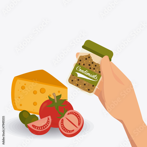 Pizza design, vector illustration.